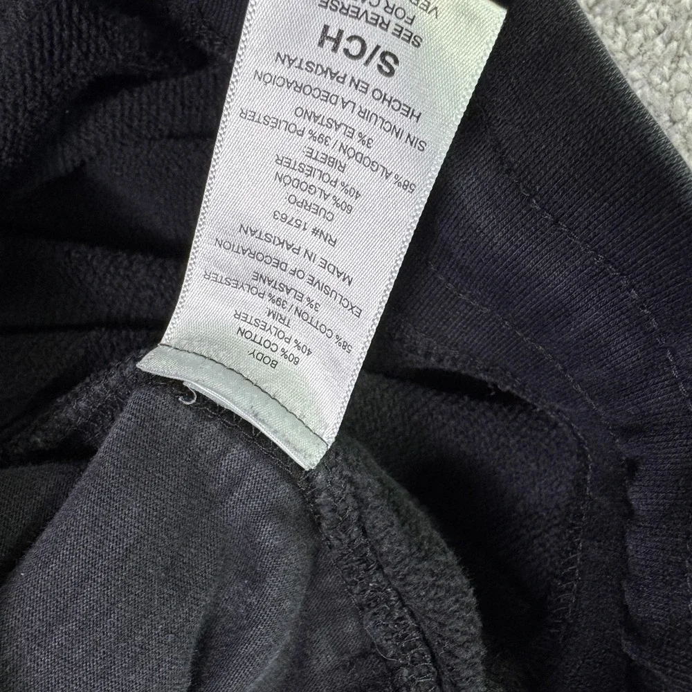 Champion Jogger Pants Mens Small Black Fleece Elastic Waist Pockets Logo